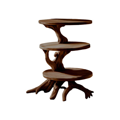 Everroot Live Edge Solid Wood Side Table