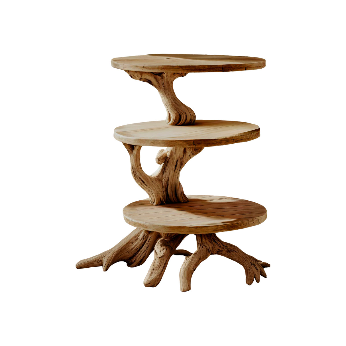 Everroot Live Edge Solid Wood Side Table