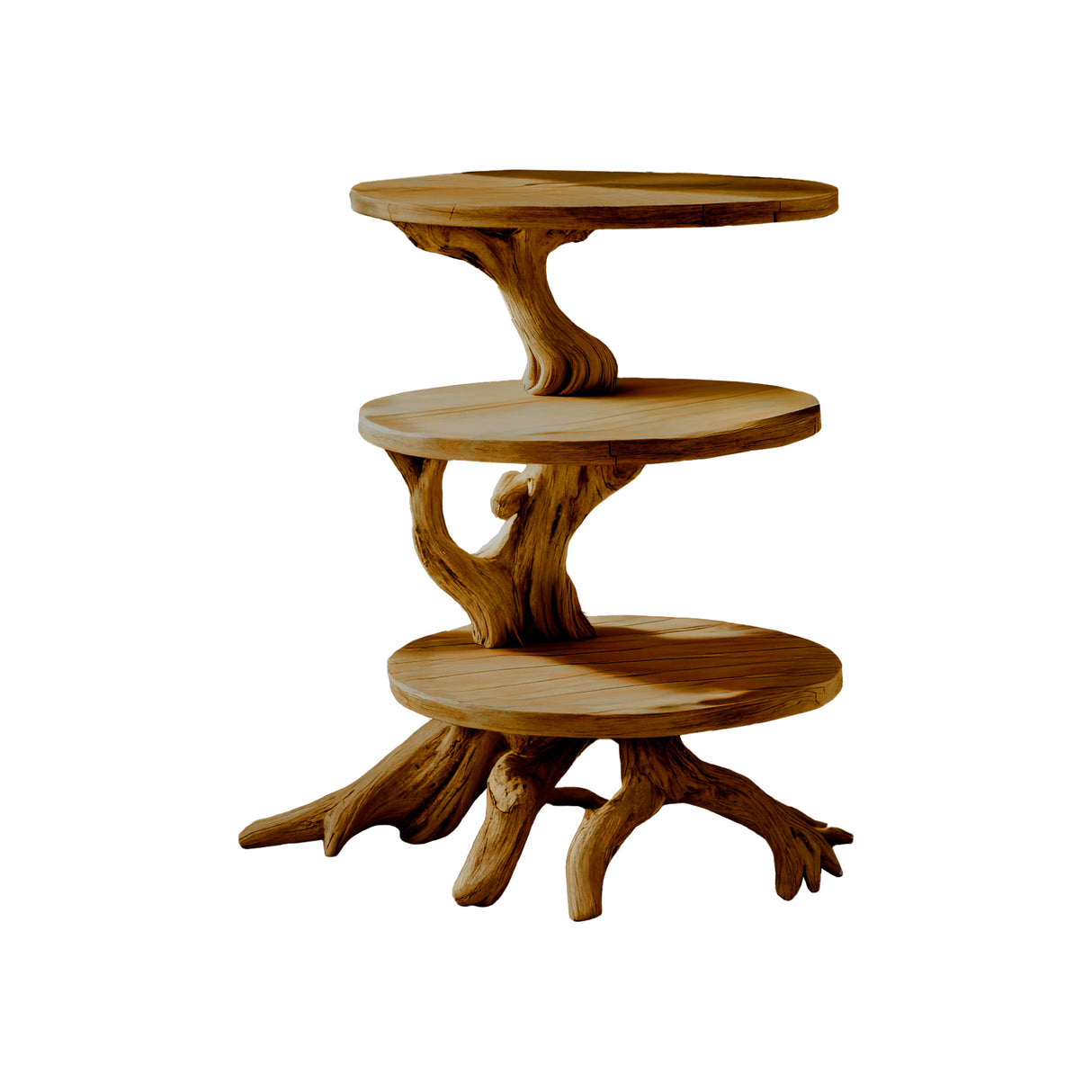 Everroot Live Edge Solid Wood Side Table