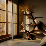 Everwood Sculpted Timber Tree Bookshelf