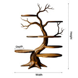 Everwood Sculpted Timber Tree Bookshelf