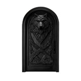 Fenrira Handcrafted Solid Wood Wolf Single Door