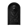 Fenrira Handcrafted Solid Wood Wolf Single Door Black - Timberustic Door
