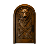 Fenrira Handcrafted Solid Wood Wolf Single Door