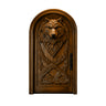 Fenrira Handcrafted Solid Wood Wolf Single Door Brown - Timberustic Door