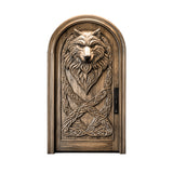 Fenrira Handcrafted Solid Wood Wolf Single Door