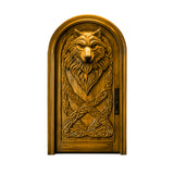 Fenrira Handcrafted Solid Wood Wolf Single Door