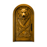 Fenrira Handcrafted Solid Wood Wolf Single Door Teak - Timberustic Door