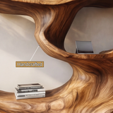 Floraryn Flow Handcrafted Blossom Live Edge Tree Bookshelf - Timberustic Tree Bookshelf