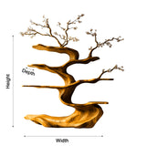 Floraryn Flow Handcrafted Blossom Live Edge Tree Bookshelf