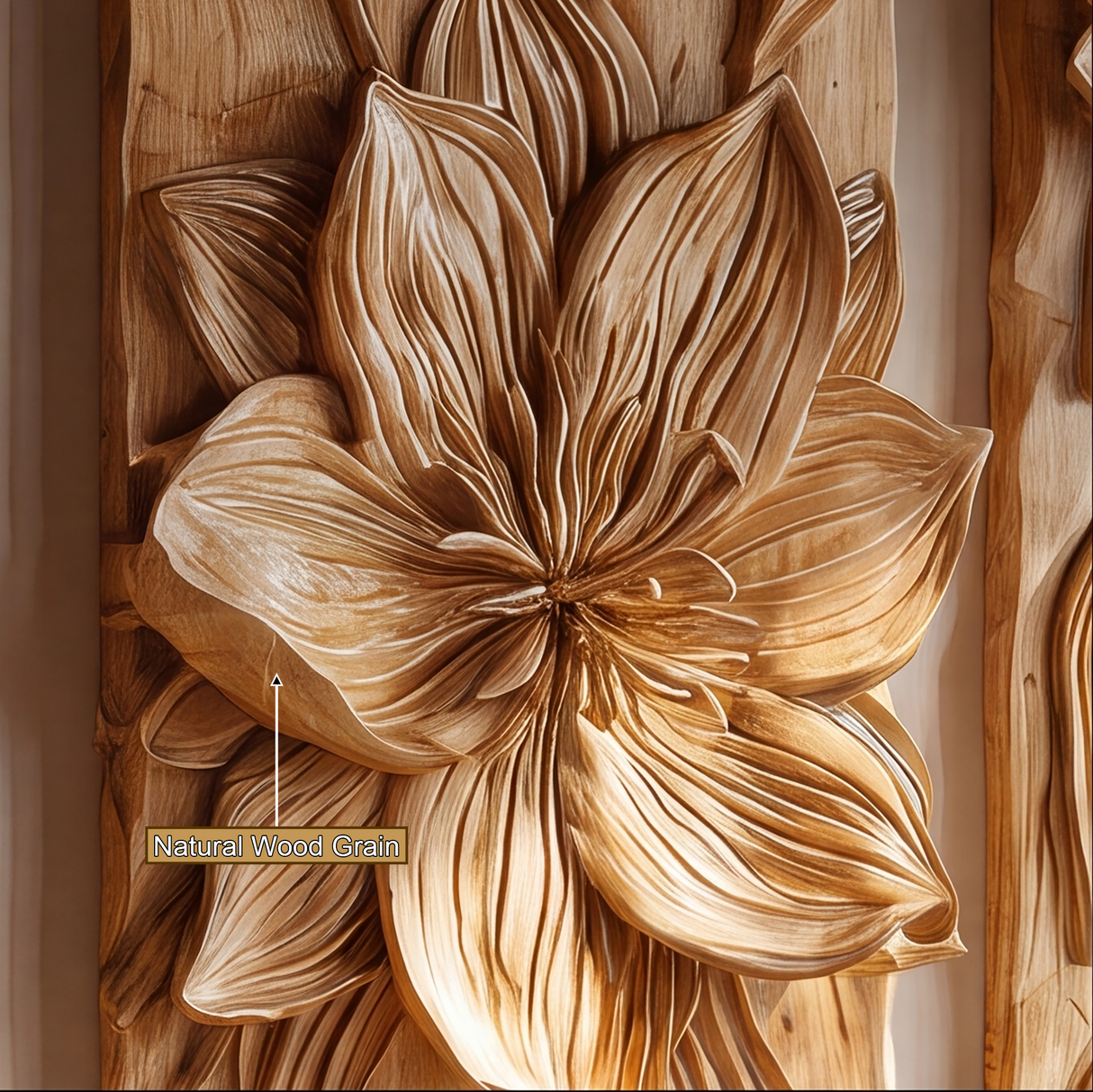 Floravelle Handcrafted Solid Wood Floral Wall Art