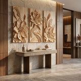 Floravelle Handcrafted Solid Wood Floral Wall Art