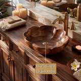 Floravelle Handcrafted Solid Wood Flower Vessel Sink - Timberustic Vessel Sinks