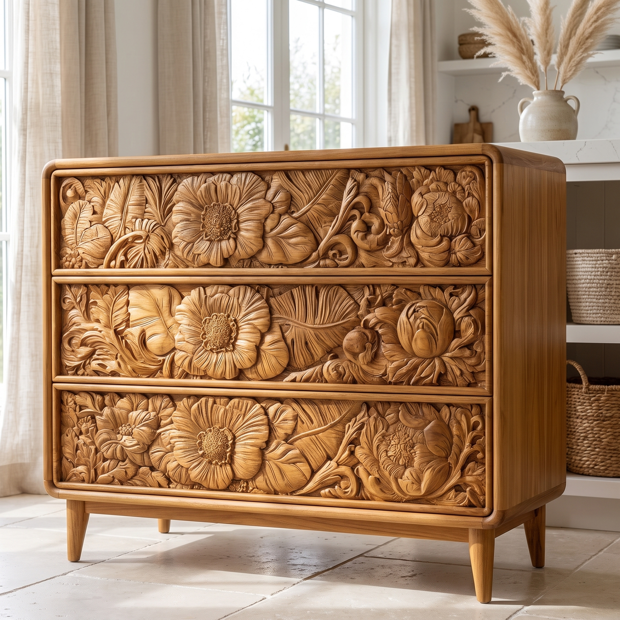 Floravelle Handcrafted Solid Wood Sideboard Cabinet SPA254542 - Timberustic Sideboard Cabinet