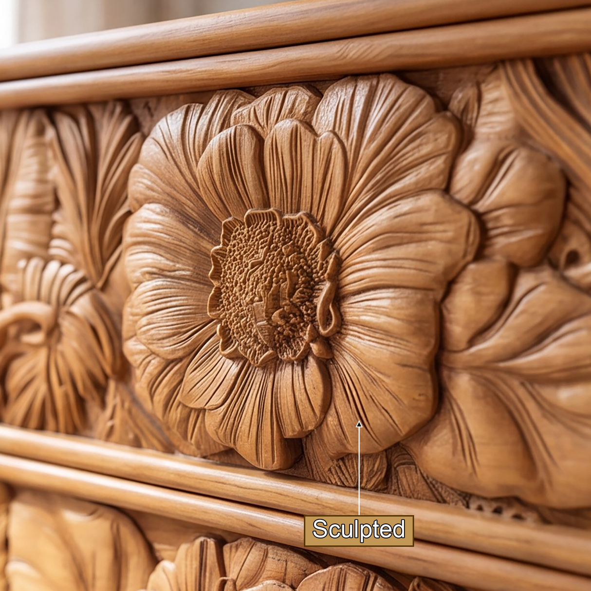 Floravelle Handcrafted Solid Wood Sideboard Cabinet SPA254542 - Timberustic Sideboard Cabinet