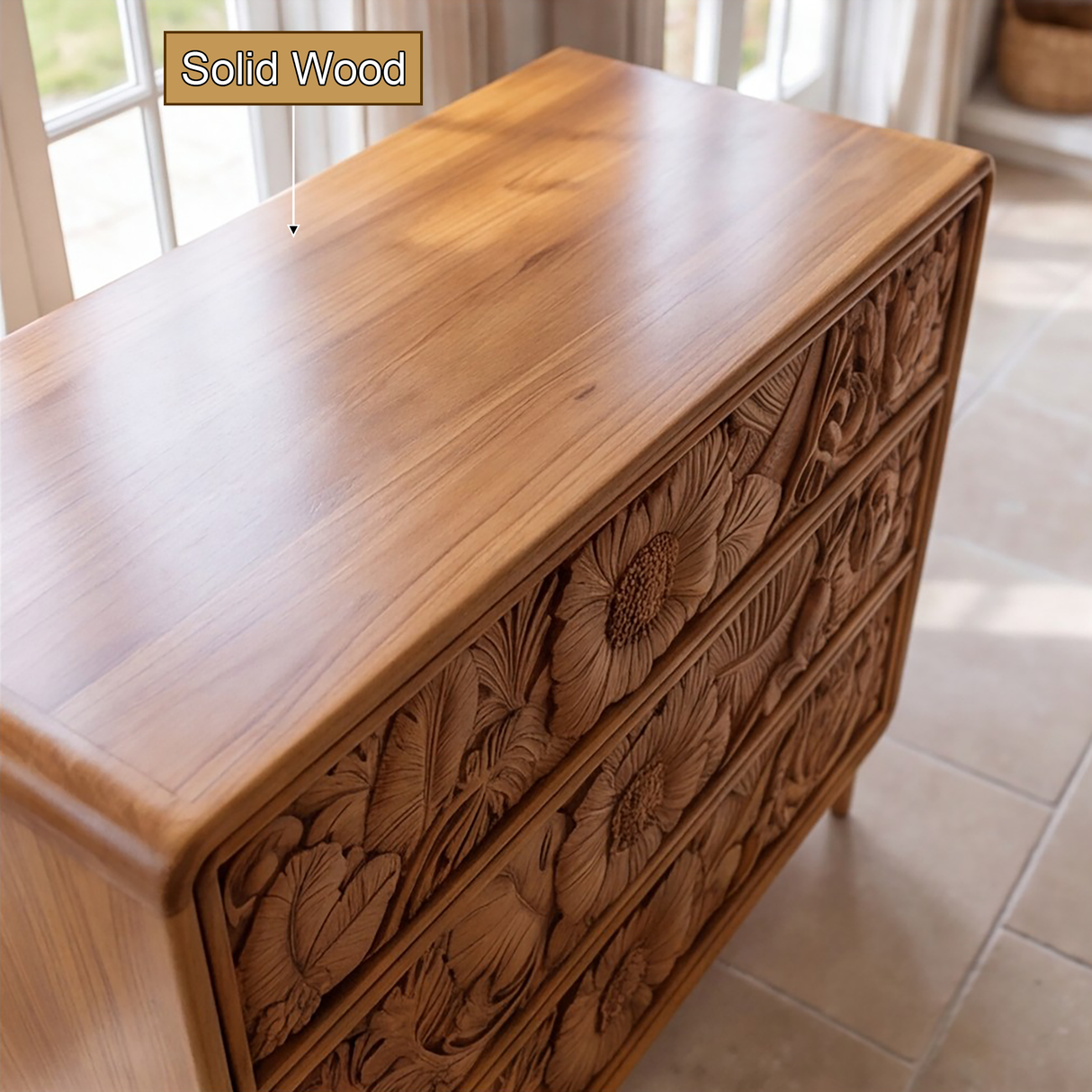 Floravelle Handcrafted Solid Wood Sideboard Cabinet SPA254542 - Timberustic Sideboard Cabinet