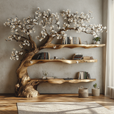 Floravelle Handcrafted Solid Wood Tree Bookshelf