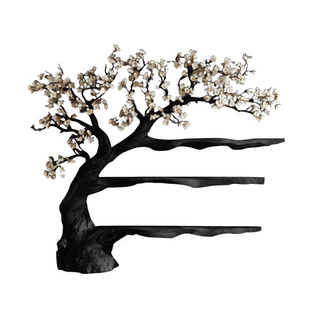 Floravelle Handcrafted Solid Wood Tree Bookshelf Black - Timberustic Tree Bookshelf