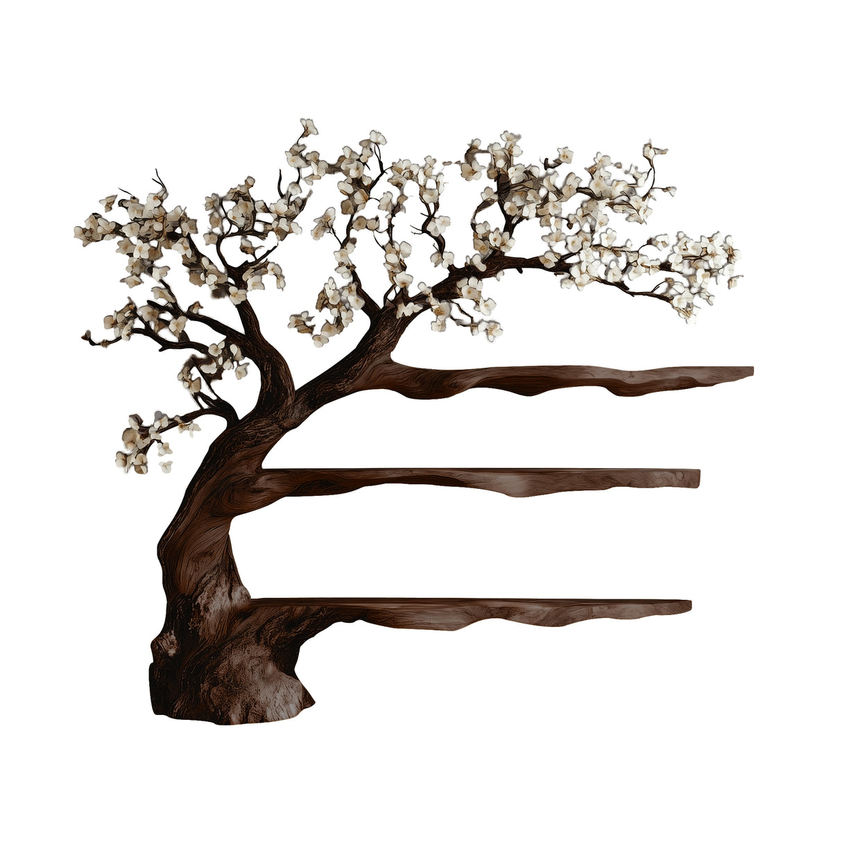 Floravelle Handcrafted Solid Wood Tree Bookshelf