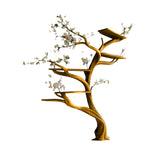 Floravern Handcrafted Solid Wood Tree Bookshelf