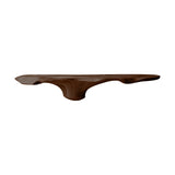 Floravern Sculpted Solid Wood Mushroom Floating Shelf Dark Walnut - Timberustic Floating Shelf
