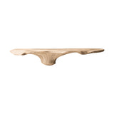 Floravern Sculpted Solid Wood Mushroom Floating Shelf Natural Oak - Timberustic Floating Shelf