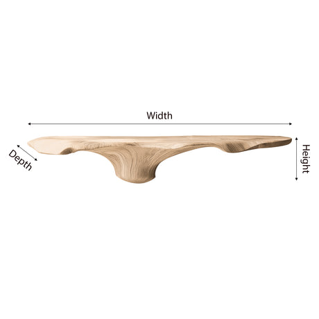 Floravern Sculpted Solid Wood Mushroom Floating Shelf - Timberustic Floating Shelf