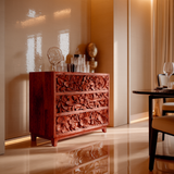 Florayne Hand-Carved Solid Wood Sideboard Cabinet