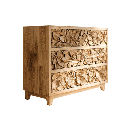 Florayne Hand-Carved Solid Wood Sideboard Cabinet