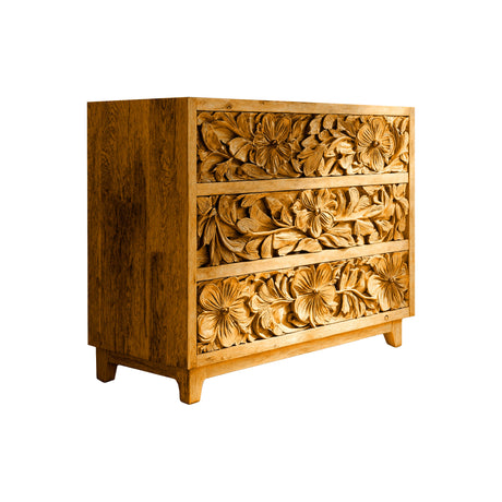 Florayne Hand-Carved Solid Wood Sideboard Cabinet