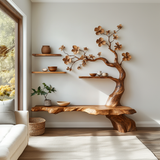 Florentis Sculpted Solid Wood Tree-Inspired Display Shelf - Timberustic Tree-Inspired Display Shelf