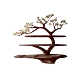 Florentis Sculptural Live Edge Solid Wood Tree Bookshelf