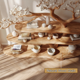Florentis Sculptural Live Edge Solid Wood Tree Bookshelf - Timberustic Tree Bookshelf