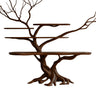 Florien Sculpted Solid Wood Console Table with Shelves Dark Walnut - Timberustic Console Table with Shelves