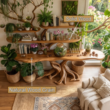 Florien Sculpted Solid Wood Console Table with Shelves - Timberustic Console Table with Shelves