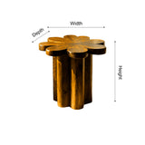 Florin Sculpted Solid Wood Side Table
