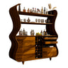 Flowcrest Sculpted Solid Wood Bar Cabinet Brown - Timberustic Bar Cabinet