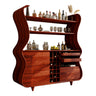 Flowcrest Sculpted Solid Wood Bar Cabinet Mahogany - Timberustic Bar Cabinet