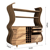 Flowcrest Sculpted Solid Wood Bar Cabinet - Timberustic Bar Cabinet