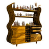 Flowcrest Sculpted Solid Wood Bar Cabinet Teak - Timberustic Bar Cabinet