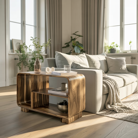 Flowform Solid Wood Side Table Console