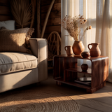 Flowform Solid Wood Side Table Console