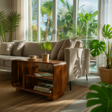 Flowform Solid Wood Side Table Console