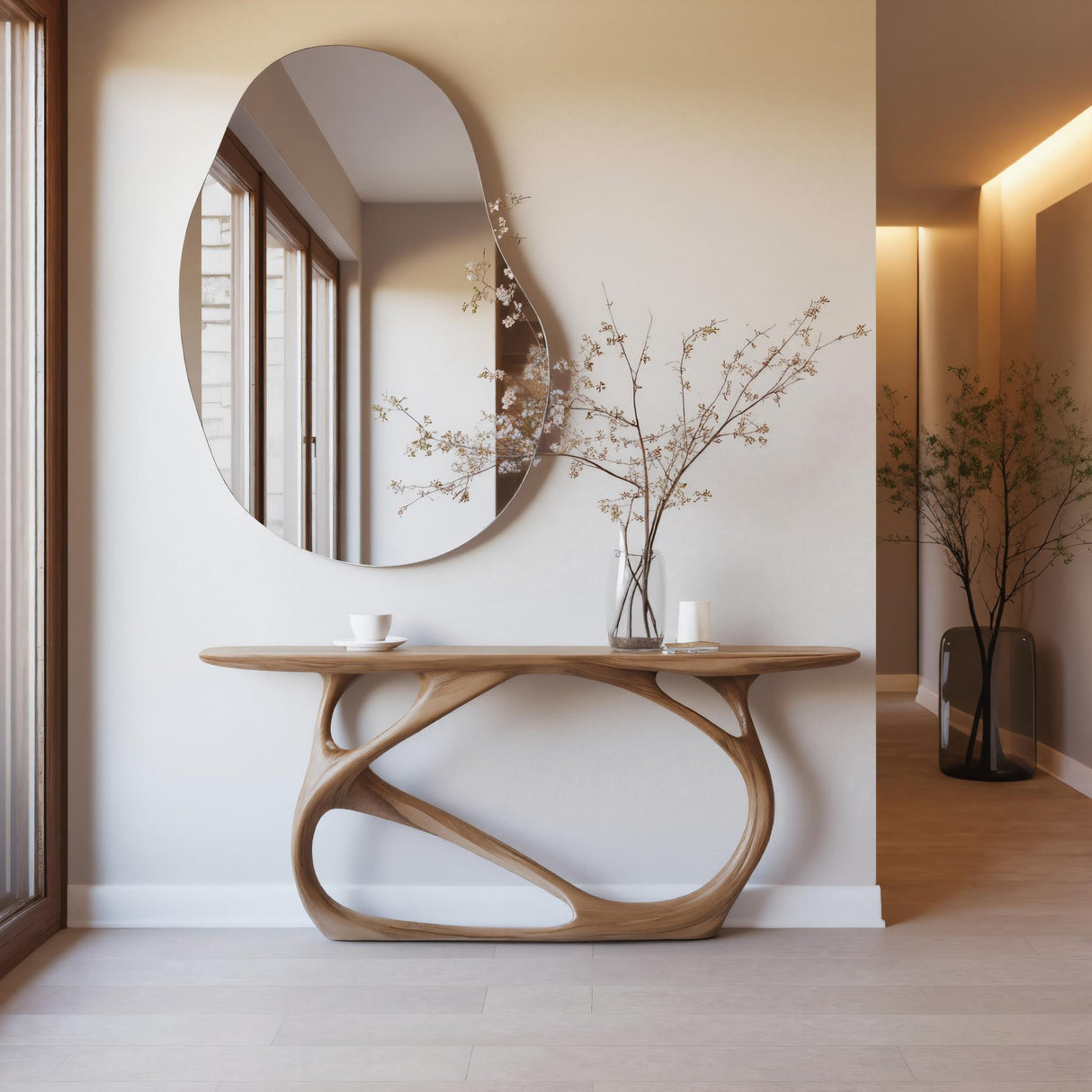 Flowing Design Handcraft Console Table