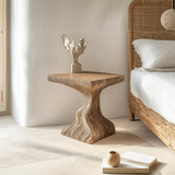 Flowing Solid Live Edge Wood Bedside Table