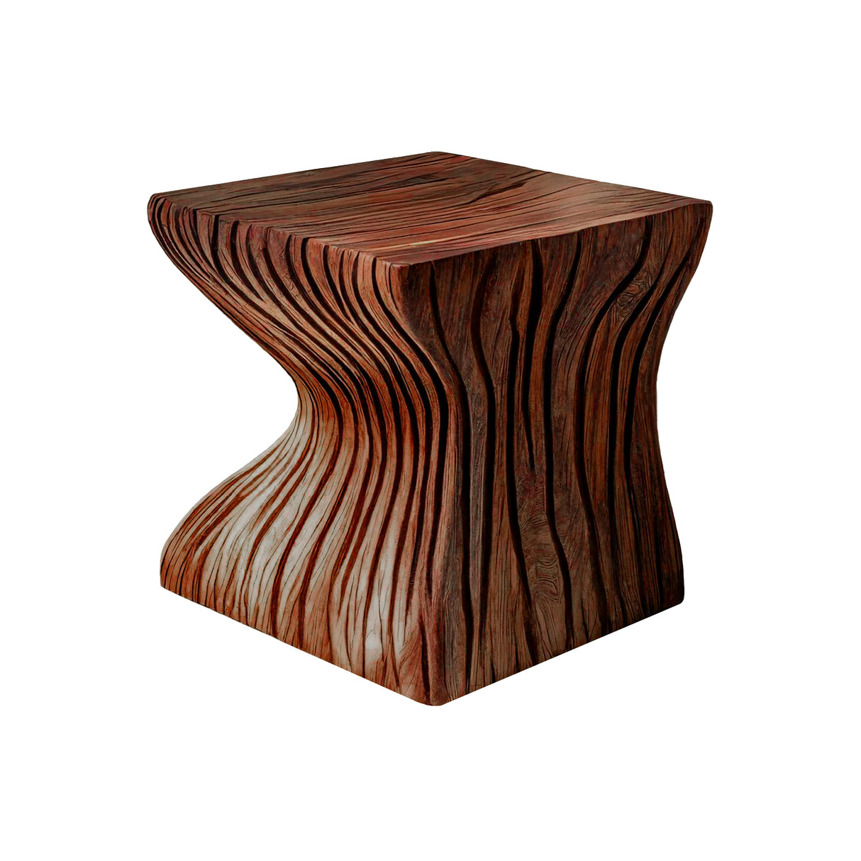 Flowing Solid Wood Bedside Table