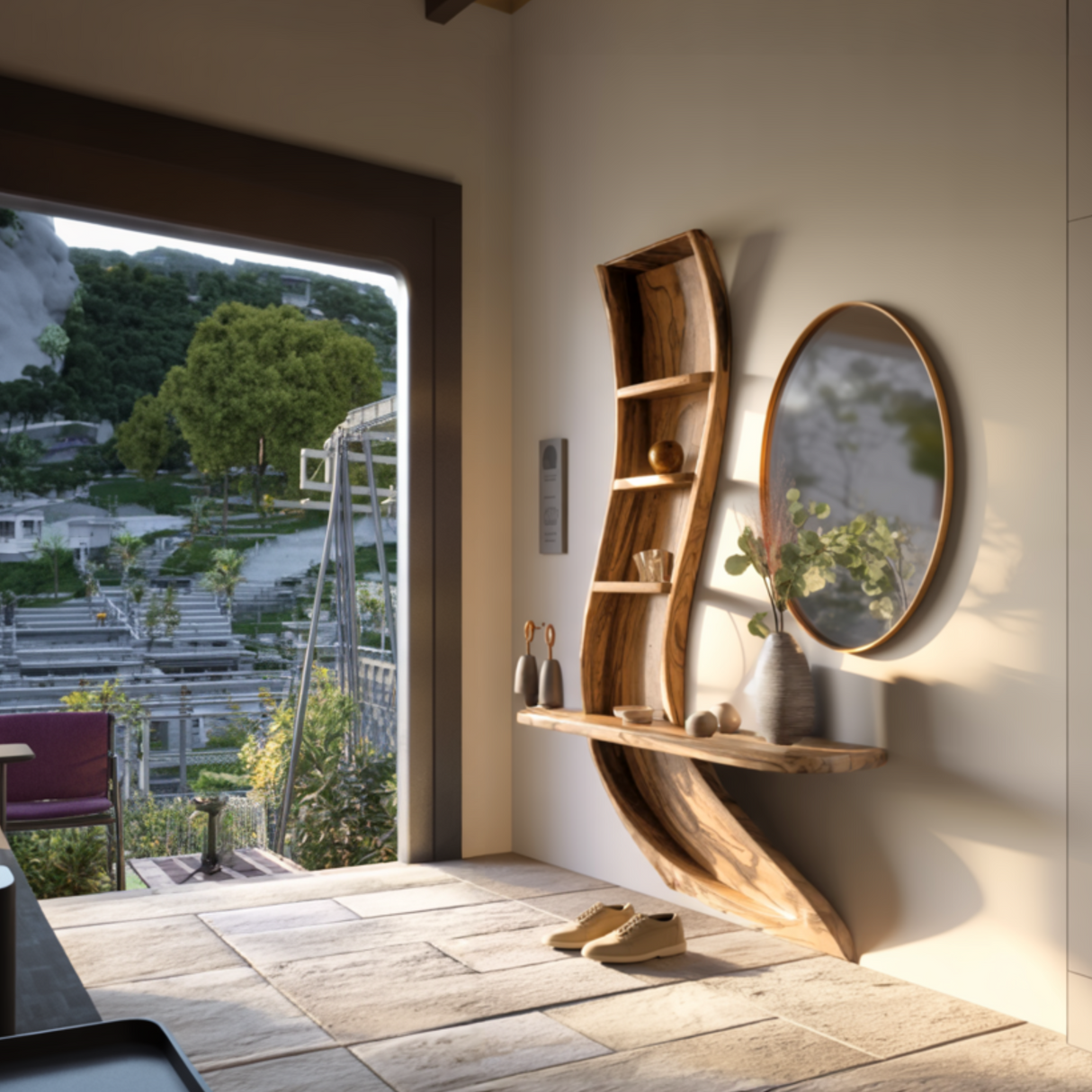 Flowline Solid Wood Floating Display Shelf - Timberustic Display Shelf