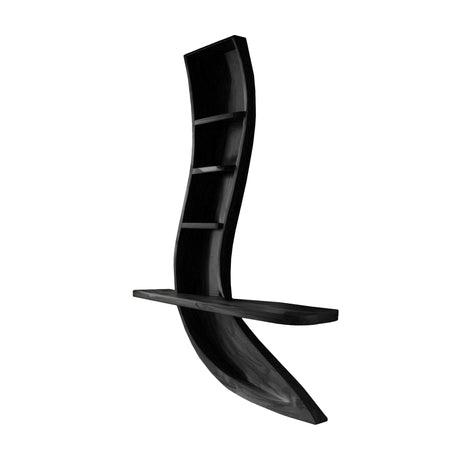 Flowline Solid Wood Floating Display Shelf Black - Timberustic Display Shelf