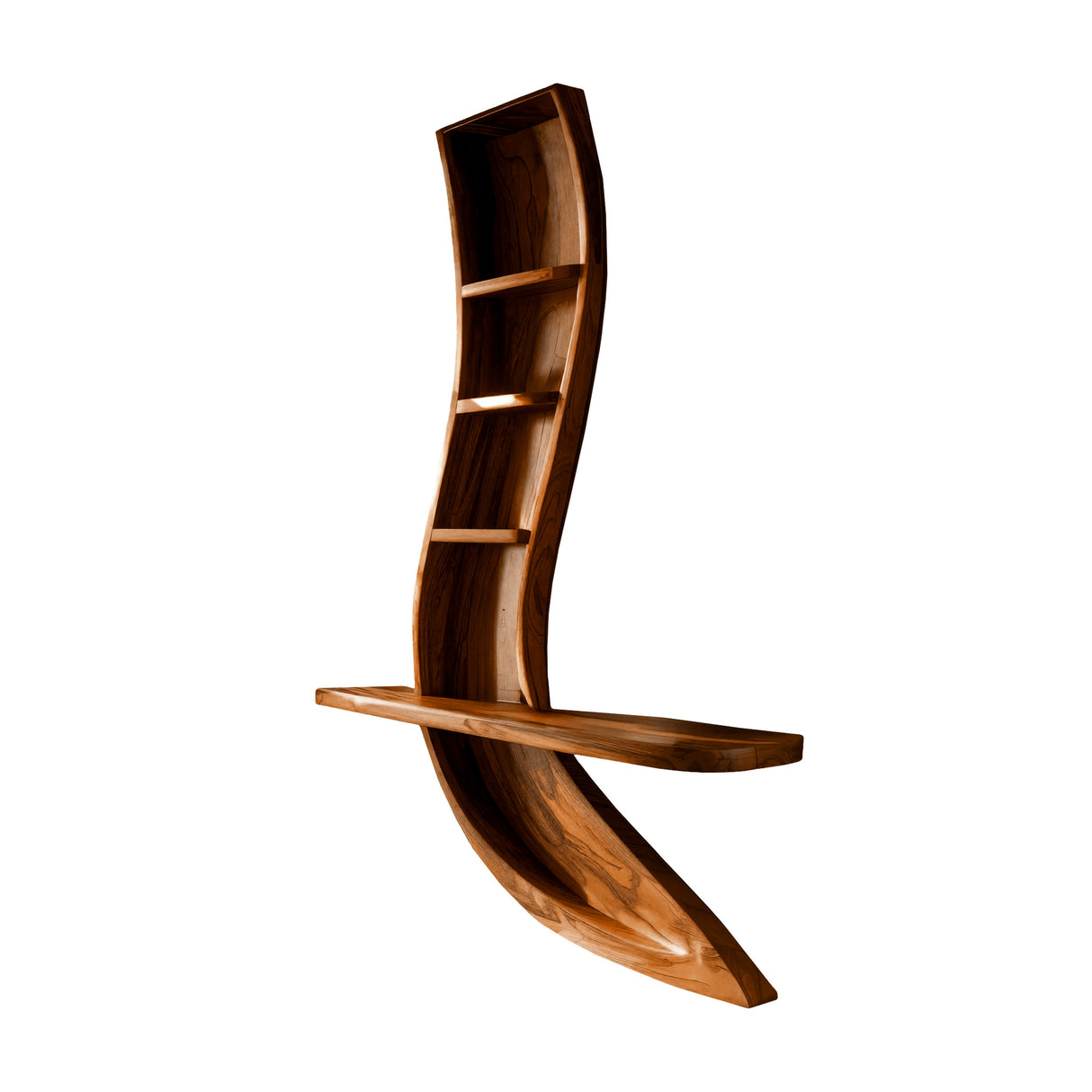 Flowline Solid Wood Floating Display Shelf Brown - Timberustic Display Shelf
