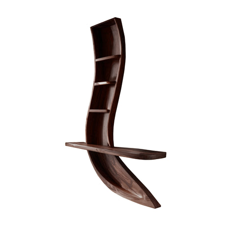 Flowline Solid Wood Floating Display Shelf Dark Walnut - Timberustic Display Shelf